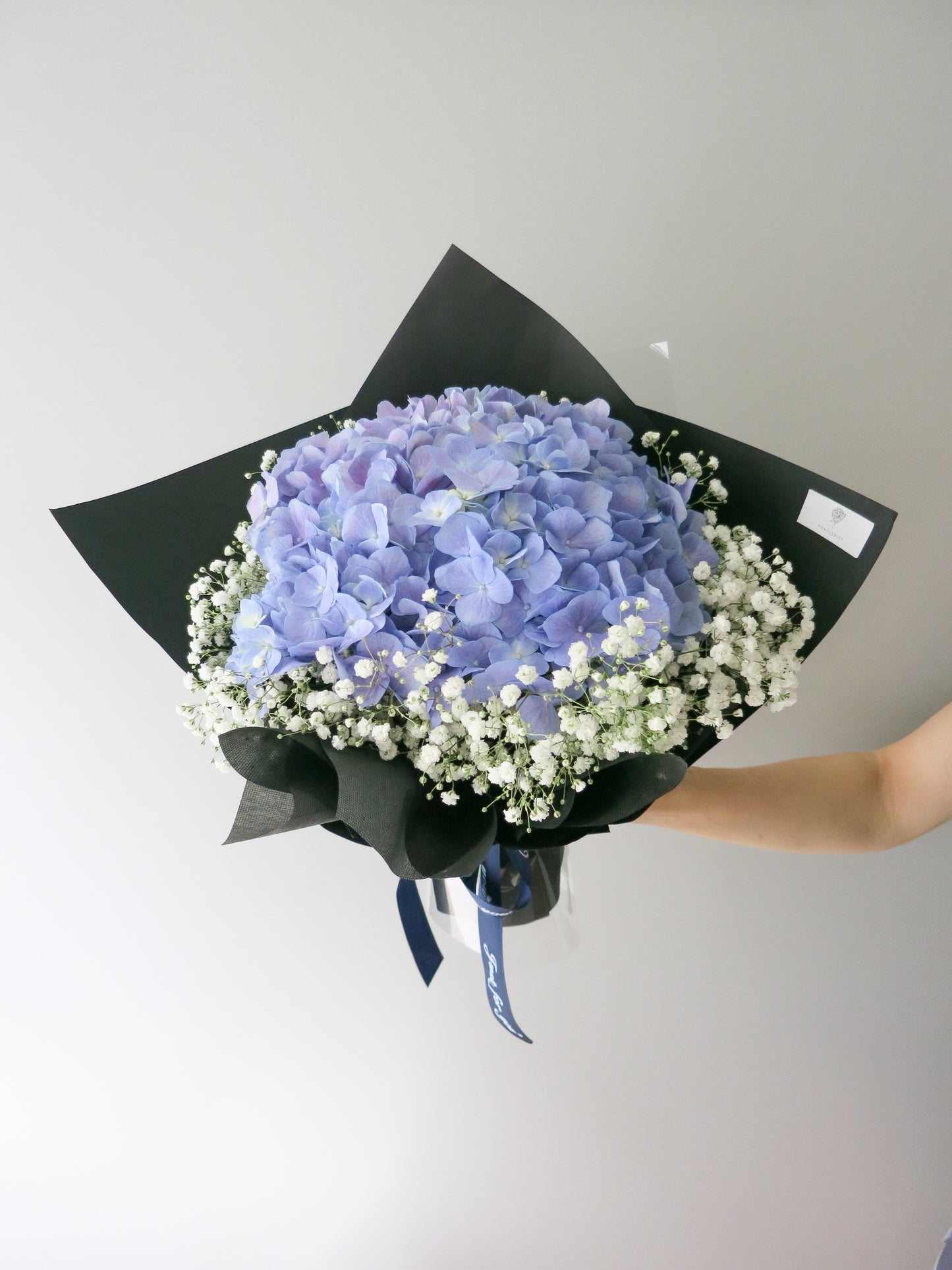 Blue Hydrangea and Baby's Breath