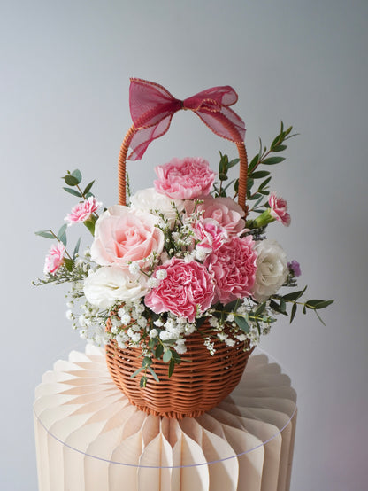 MD - Pink Carnation Basket