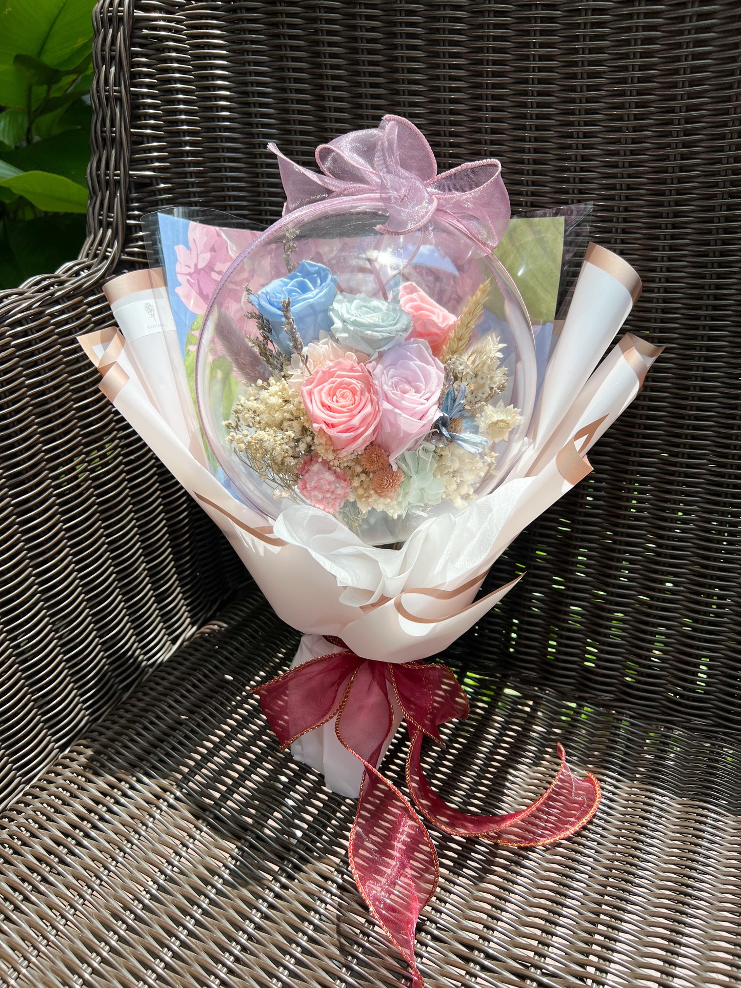 Preserved Rose Acrylic Ball