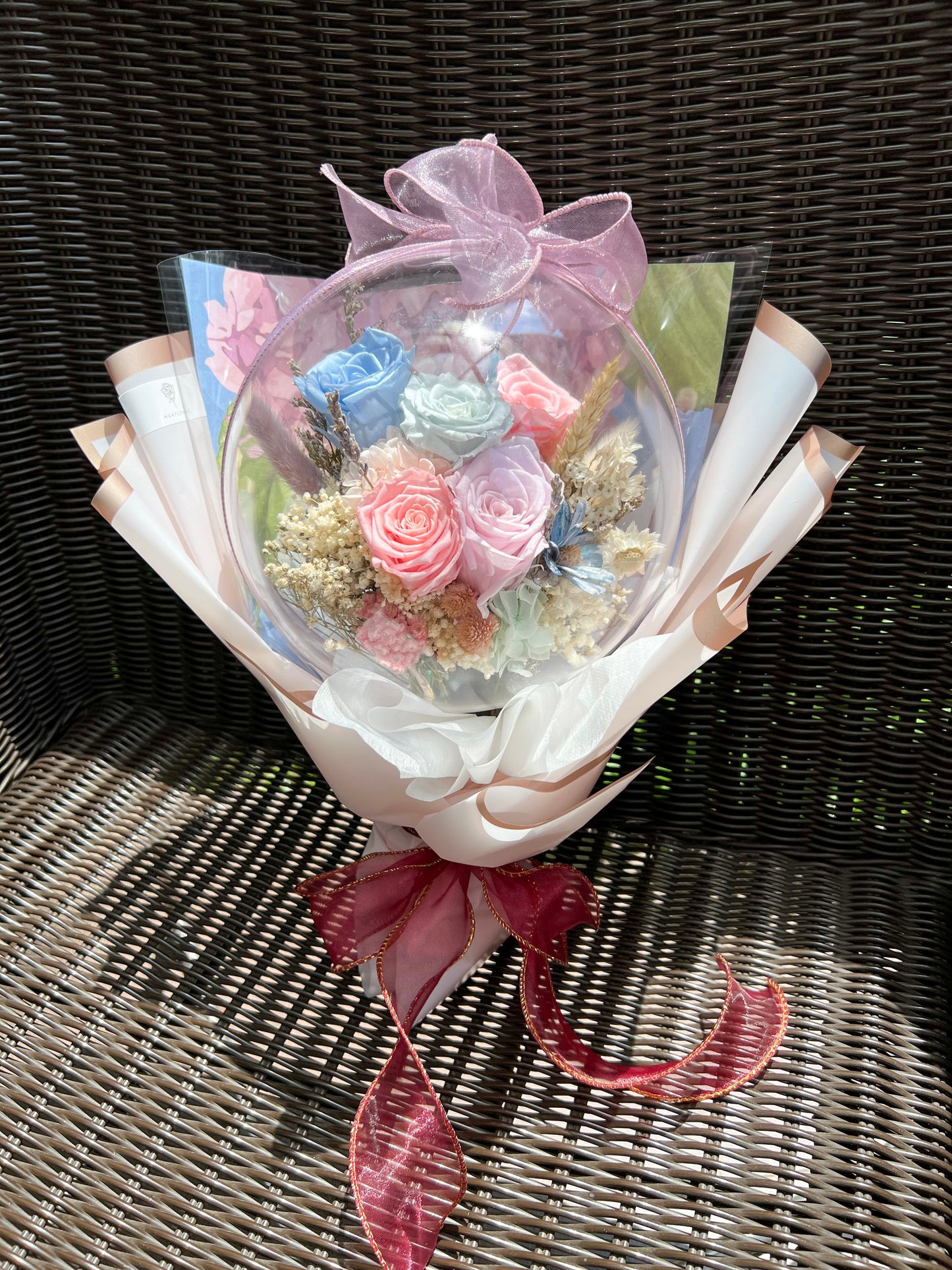 Preserved Rose Acrylic Ball