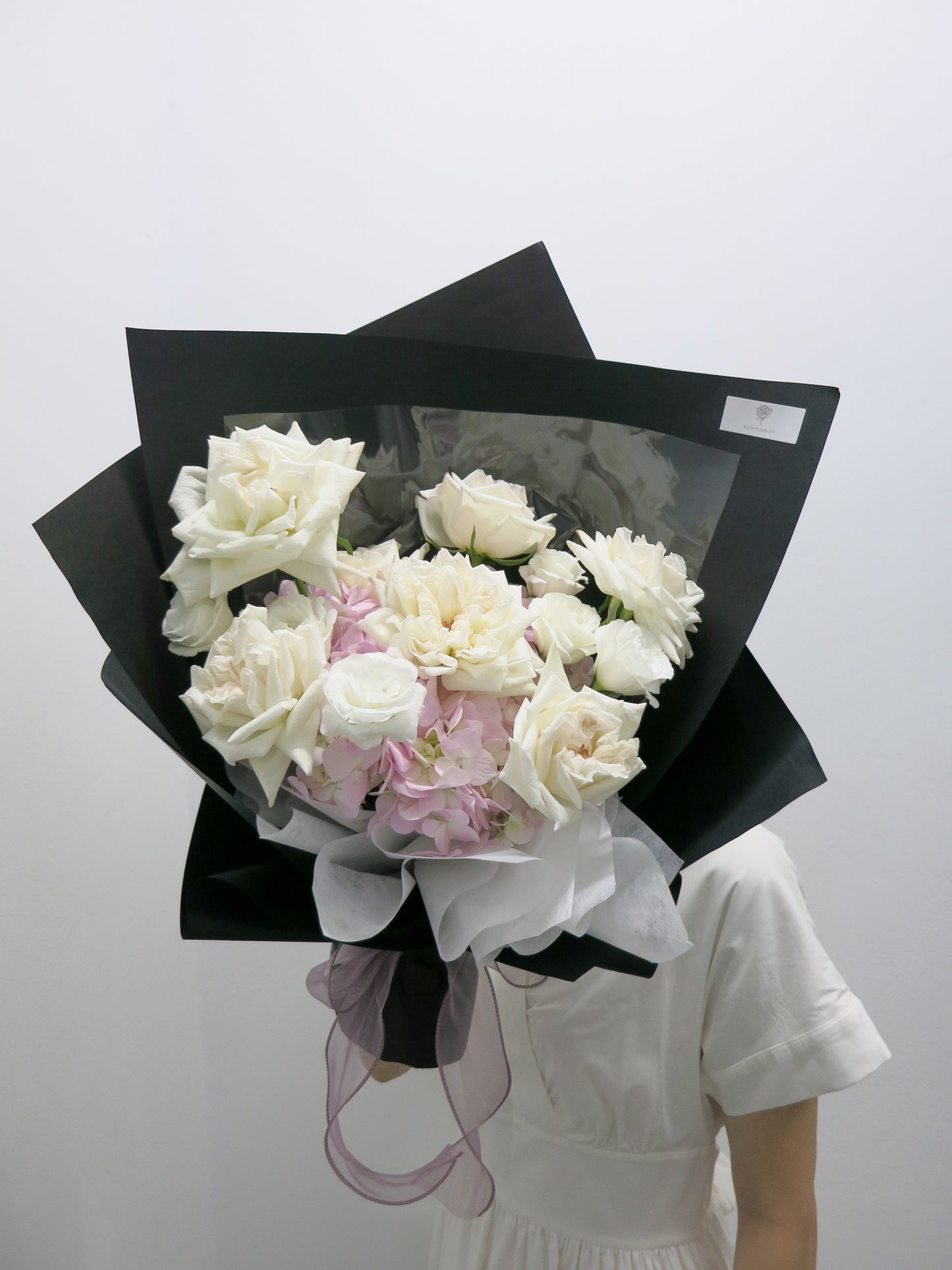 Pink Hydrangea and O'Hara Roses
