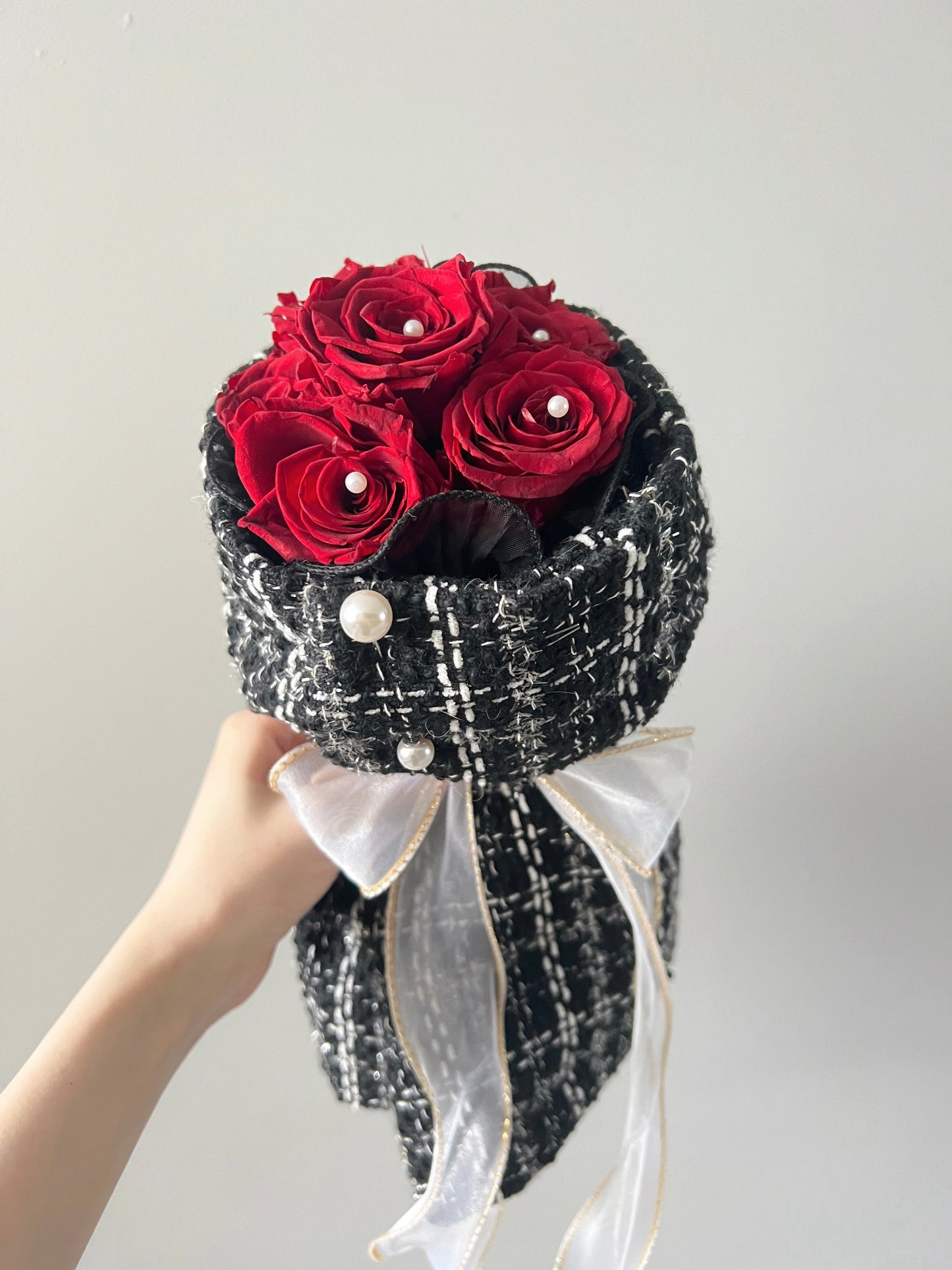 Preserved Roses in Tweed