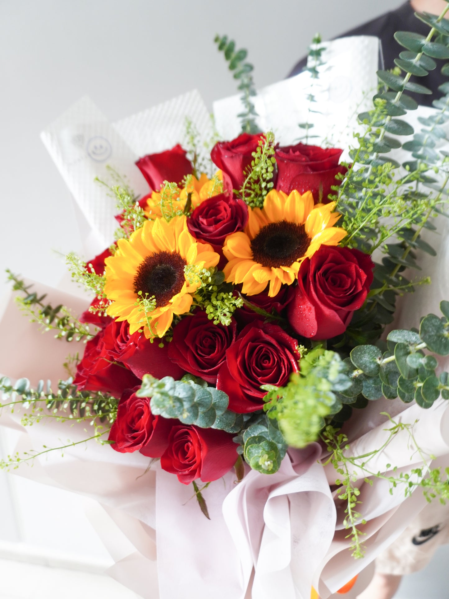 Rosey Sunshine - Roses and Sunflowers