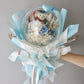 Preserved Graduation Blue Bouquet in Acrylic Ball