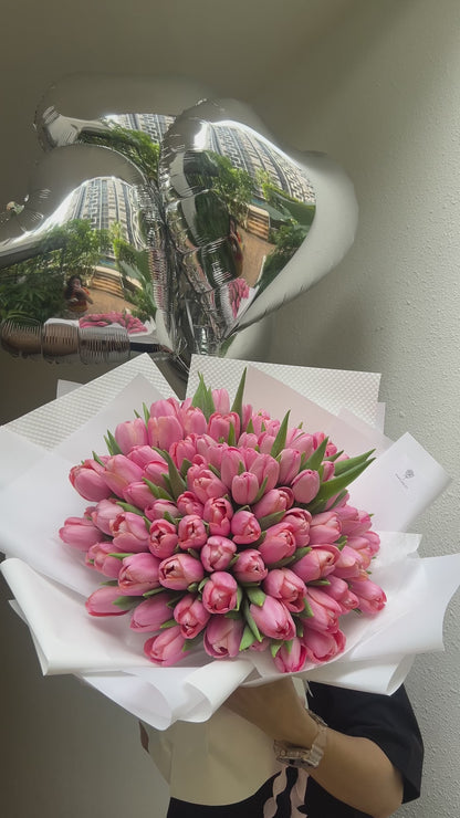 99 Pink Tulips